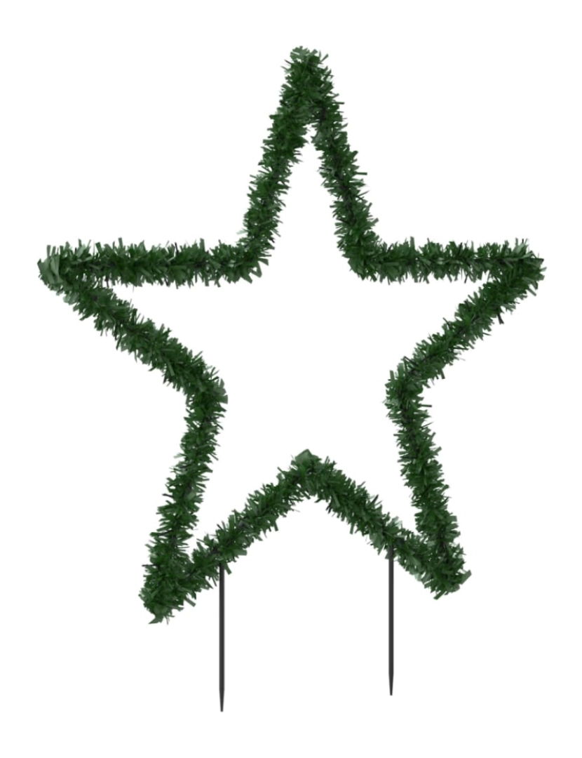 imagem de vidaXL Decoração estrela de Natal c/ luz e estacas 80 luzes LED 60 cm8