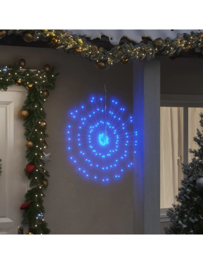 Vidaxl - vidaXL Iluminação estrelar p/ Natal 140 luzes LED 17 cm azul