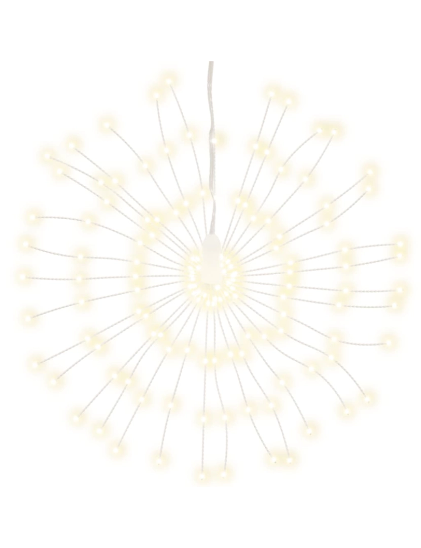 imagem de vidaXL Iluminações estrelares Natal 140 LEDs 2 pcs 17 cm branco quente4