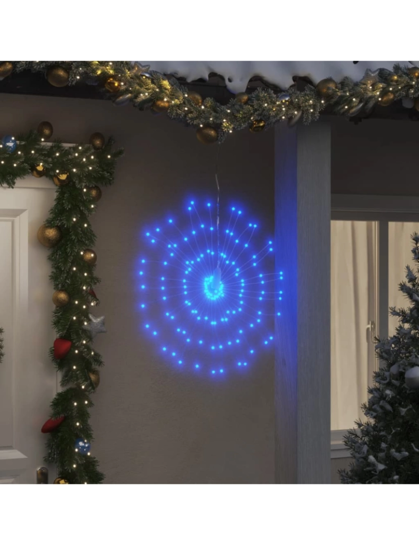 Vidaxl - vidaXL Iluminações estrelares p/ Natal 140 luzes LED 2 pcs 17 cm azul