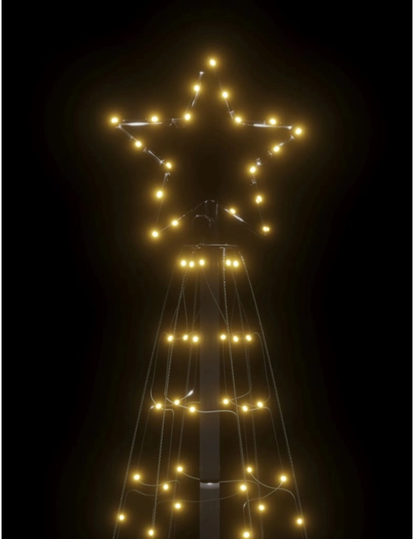 imagem de vidaXL Árvore de Natal luminosa c/ estacas 220 LED 180cm branco quente7