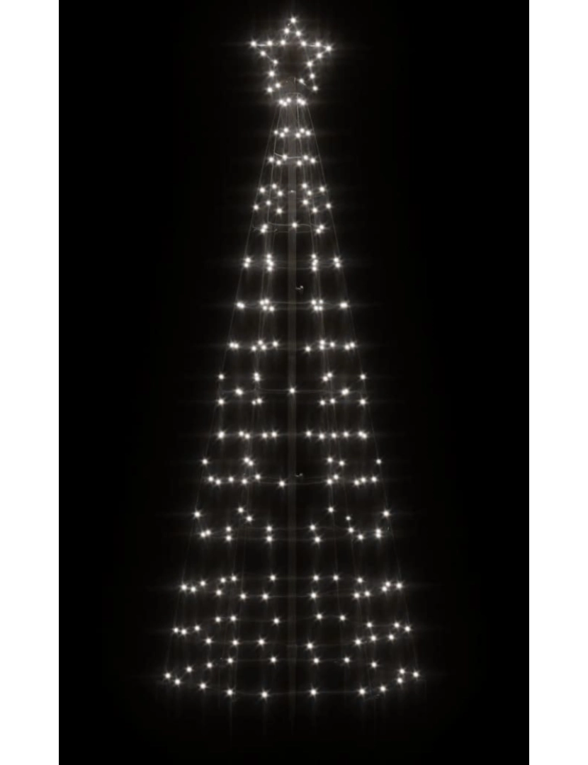 imagem de vidaXL Iluminação árvore de Natal c/ estacas 220 LED 180cm branco frio4