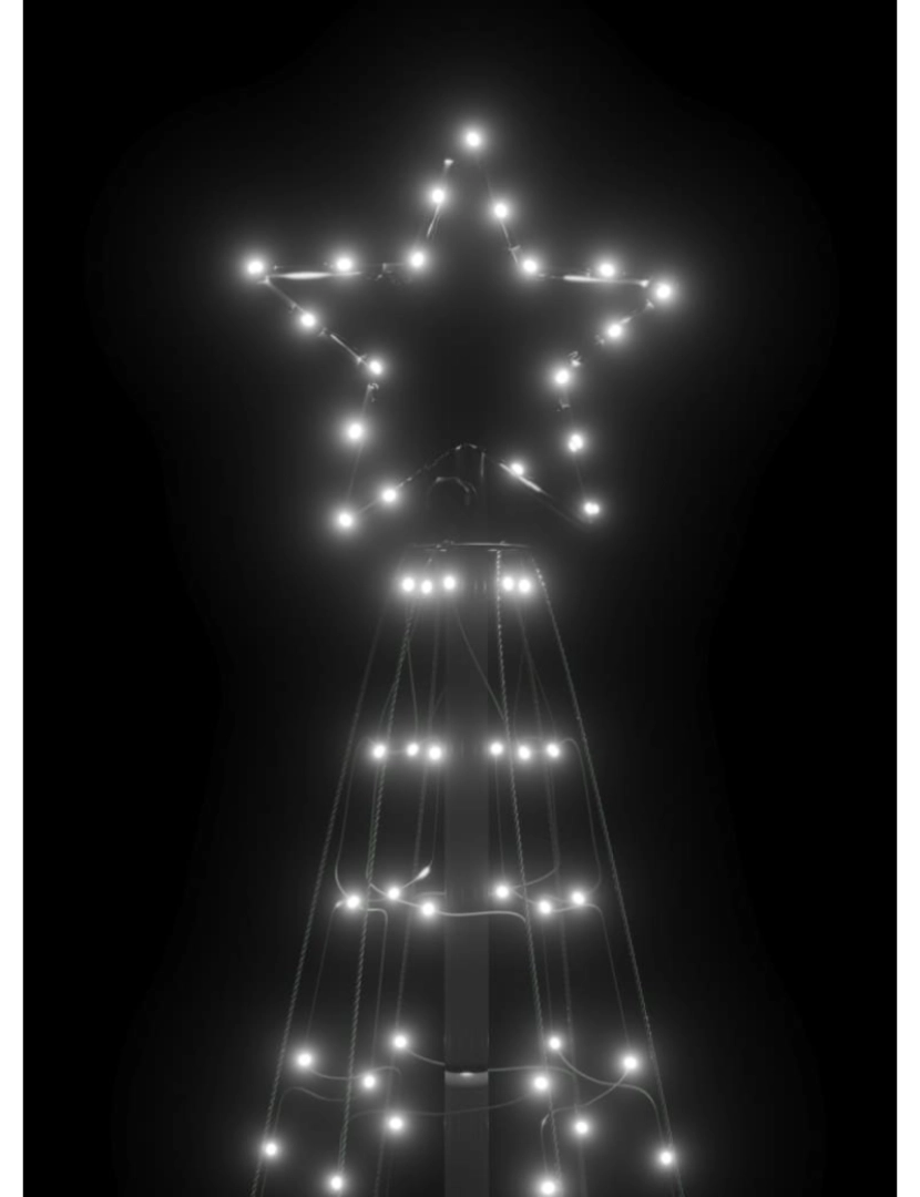 imagem de vidaXL Iluminação árvore de Natal c/ estacas 220 LED 180cm branco frio7