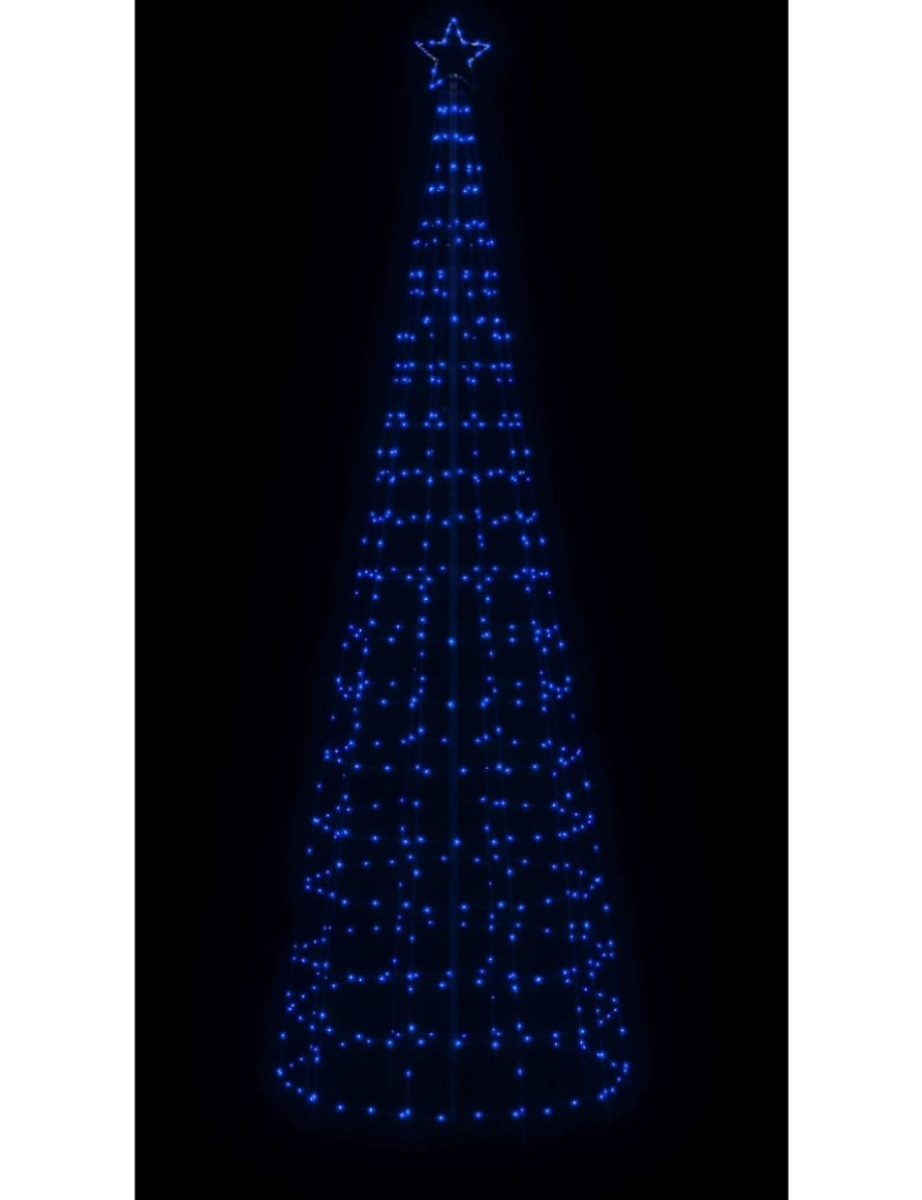 imagem de vidaXL Árvore de Natal luminosa com estacas 570 luzes LED 300 cm azul4