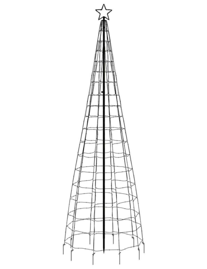 imagem de vidaXL Árvore de Natal luminosa com estacas 570 luzes LED 300 cm azul6