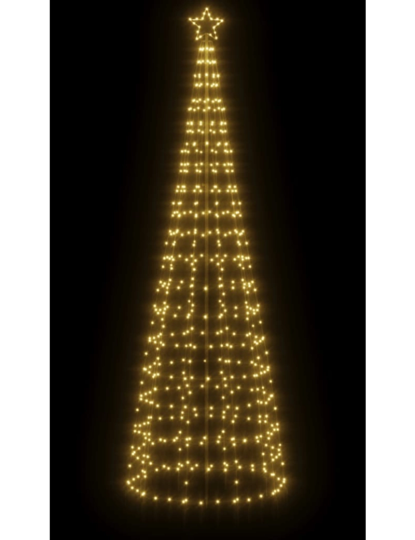 imagem de vidaXL Árvore de Natal luminosa c/ estacas 570 LED 300cm branco quente4