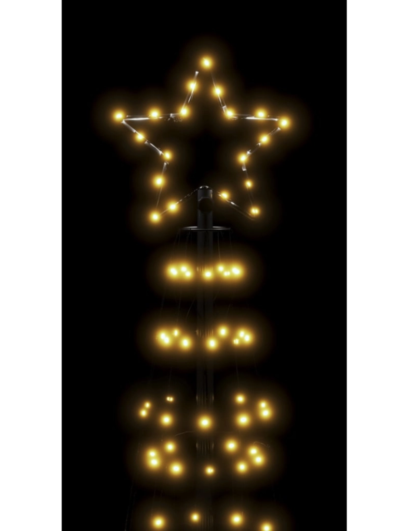 imagem de vidaXL Árvore de Natal luminosa c/ estacas 570 LED 300cm branco quente7