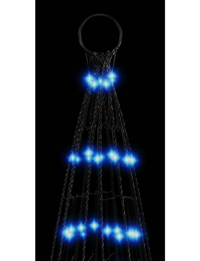 imagem de vidaXL Árvore de Natal c/ luz mastro de bandeira 1534 LEDs 500 cm azul7