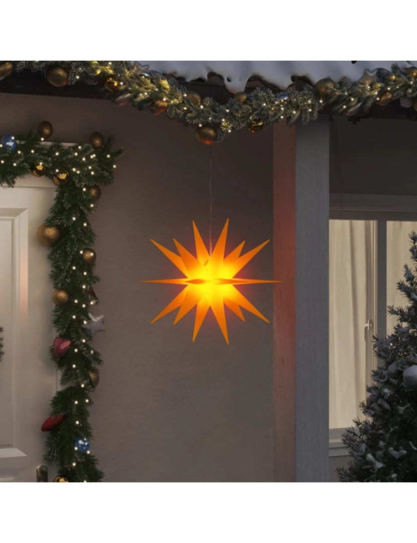 imagem de vidaXL Luzes de Natal com LEDs 3 pcs dobrável amarelo 43 cm2