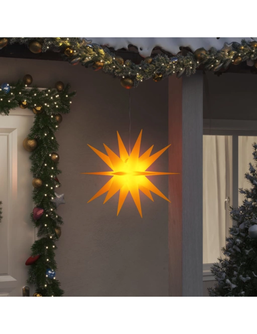 imagem de vidaXL Luzes de Natal com LEDs 3 pcs dobrável amarelo 57 cm1