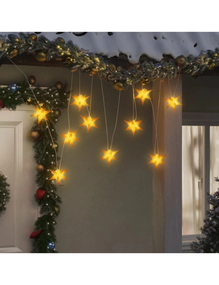 imagem de vidaXL Luzes de Natal 10 LEDs 10 cm amarelo2