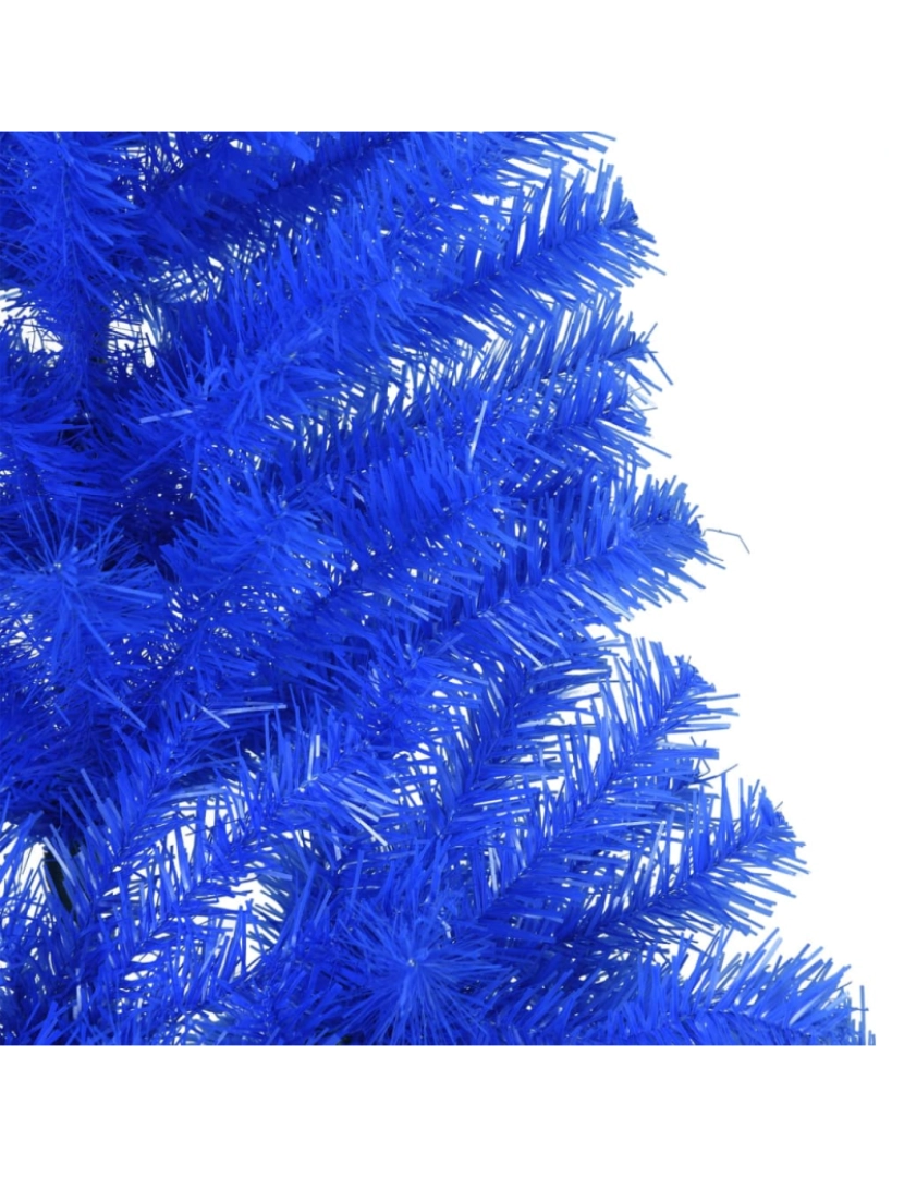 imagem de vidaXL Meia árvore de Natal artificial com suporte 240 cm PVC azul7