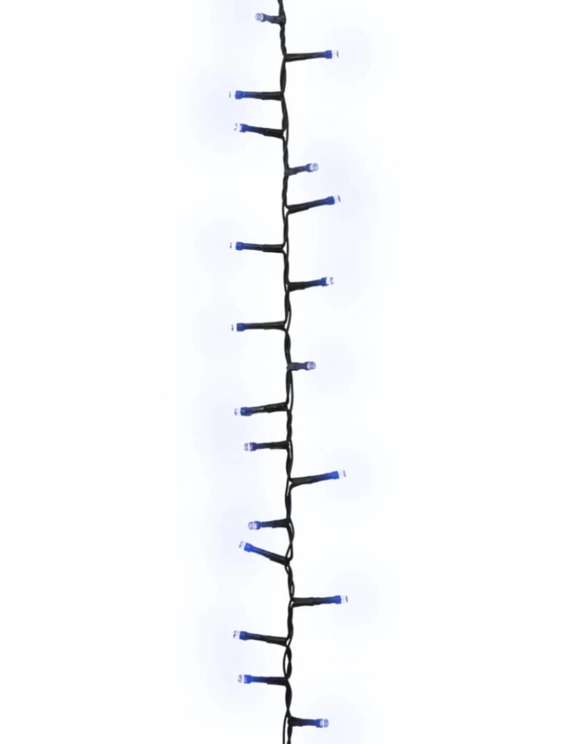 imagem de vidaXL Cordão de luzes compacto 1000 luzes LED 25 m PVC azul4