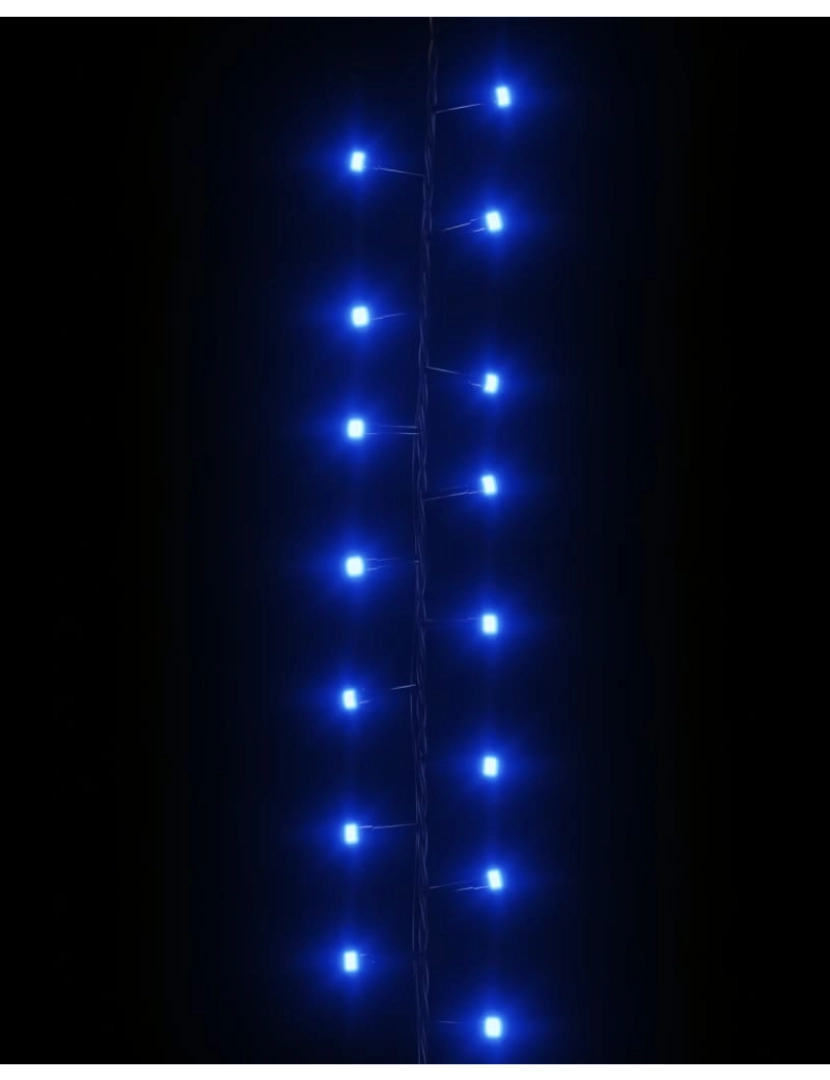 imagem de vidaXL Cordão de luzes compacto 1000 luzes LED 25 m PVC azul6