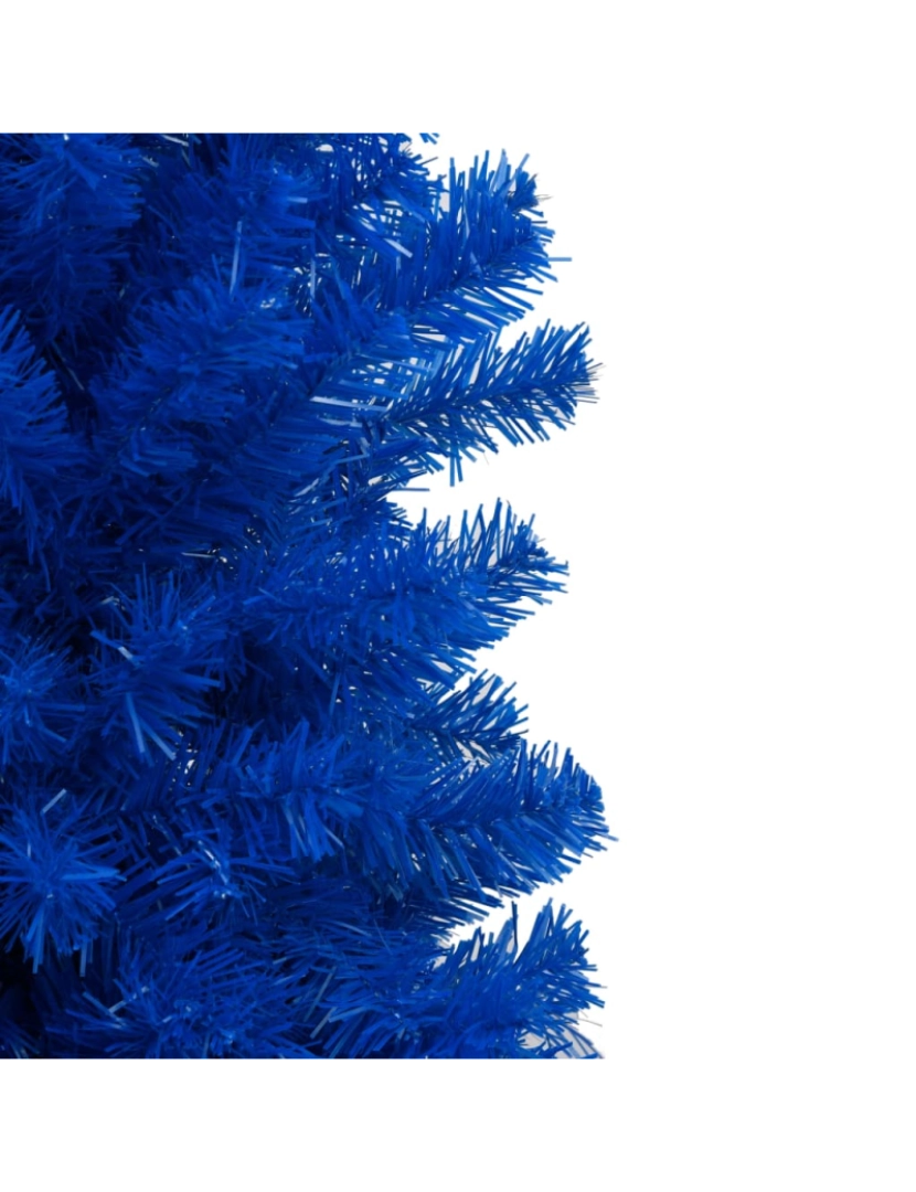 imagem de vidaXL Árvore Natal artificial pré-iluminada c/ bolas 150cm PVC azul5