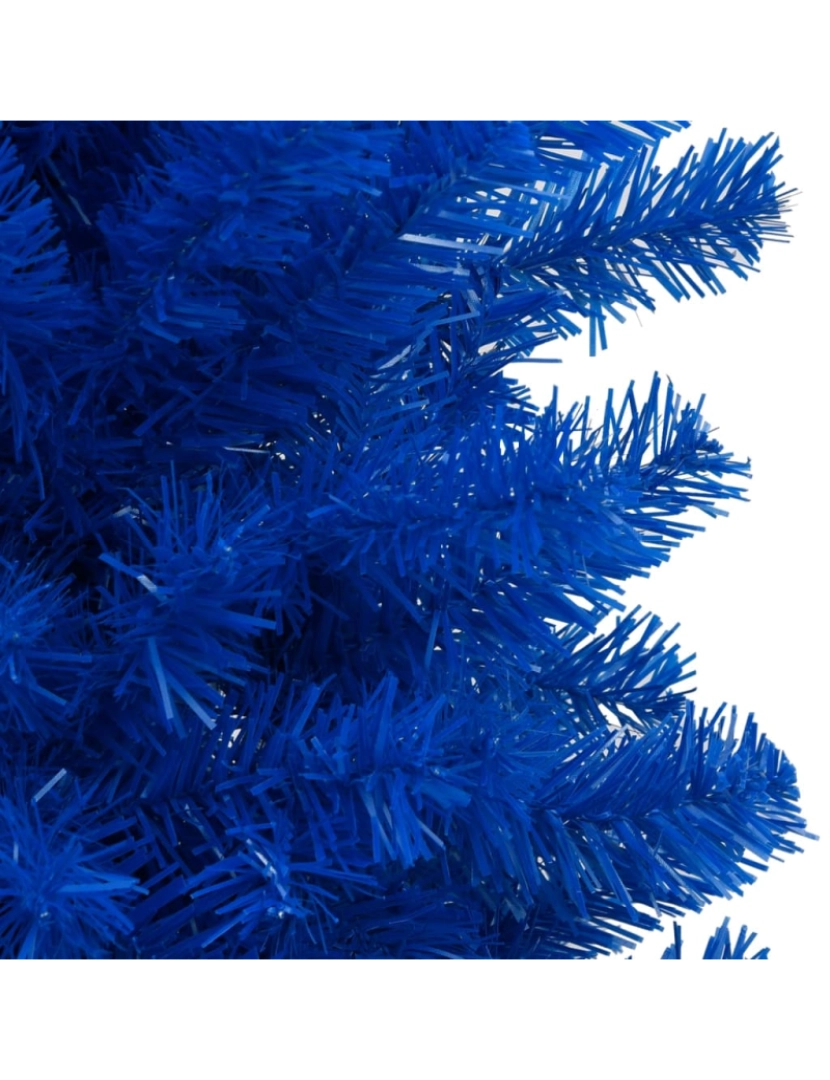 imagem de vidaXL Árvore Natal artificial pré-iluminada c/ bolas 240cm PVC azul5