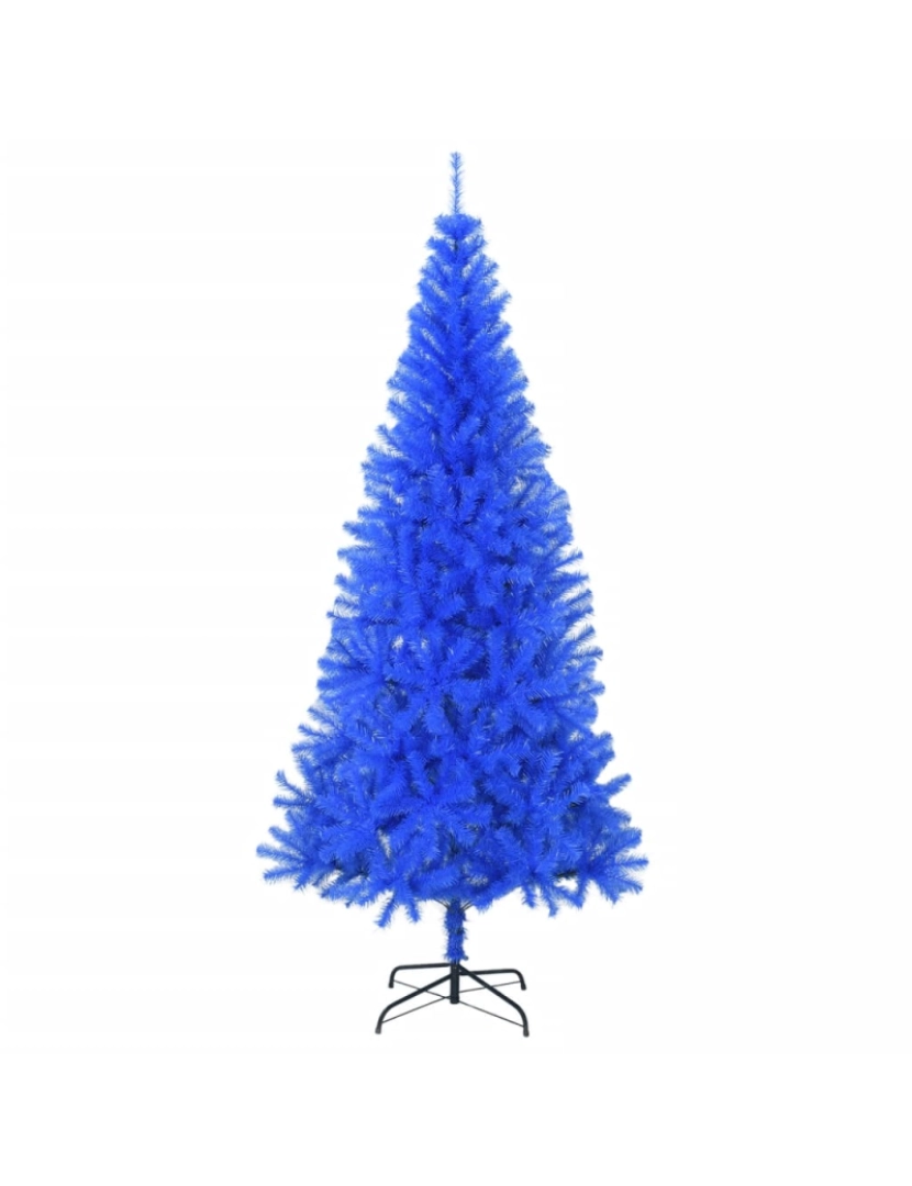 imagem de vidaXL Árvore de Natal artificial com suporte 180 cm PVC azul3