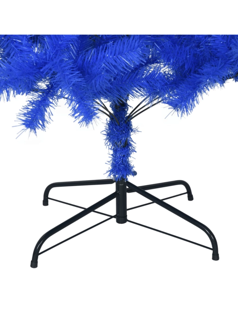 imagem de vidaXL Árvore de Natal artificial com suporte 180 cm PVC azul6