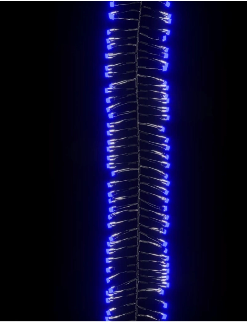 imagem de vidaXL Cordão de luzes agrupadas 1000 luzes LED 11 m PVC azul6