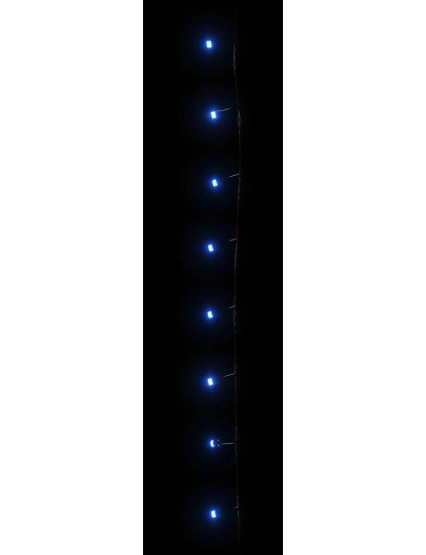 imagem de vidaXL Cordão de luzes com 600 luzes LED 60 m PVC azul6