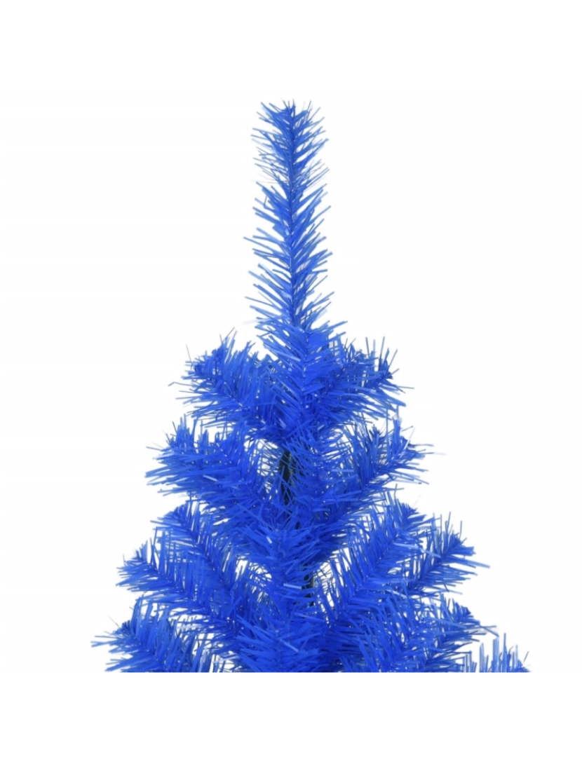 imagem de vidaXL Árvore de Natal artificial com suporte 210 cm PVC azul4