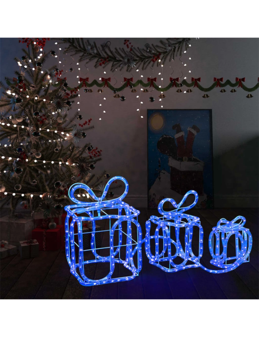 imagem de vidaXL Caixas presente de Natal com 180 luzes LED interior/exterior1