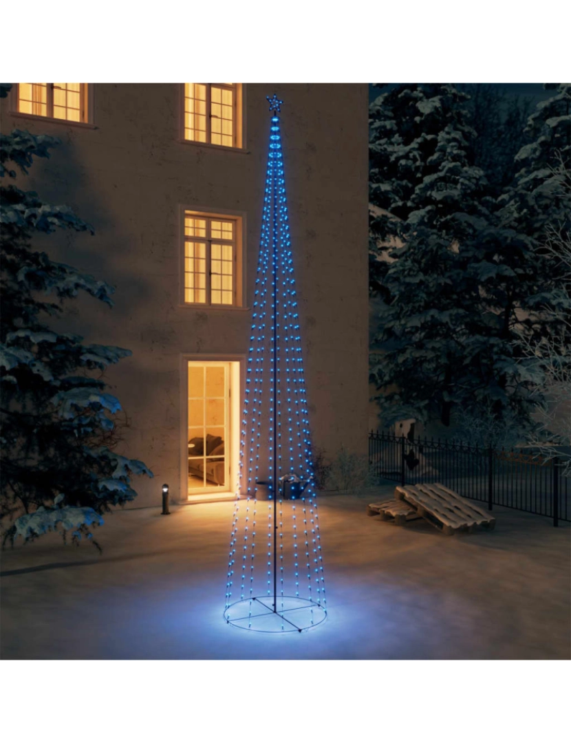 Vidaxl - vidaXL Árvore de Natal em cone c/ 752 luzes LED 160x500 cm azul