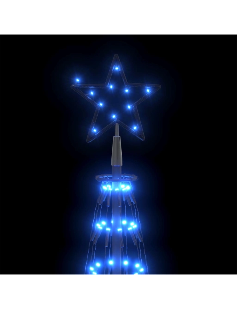 imagem de vidaXL Árvore de Natal em cone c/ 752 luzes LED 160x500 cm azul5