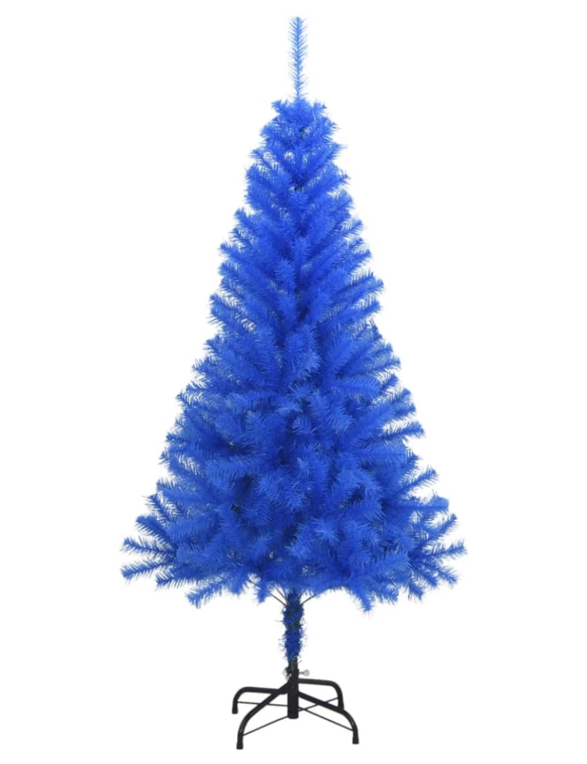 imagem de vidaXL Árvore de Natal artificial com suporte 120 cm PVC azul3