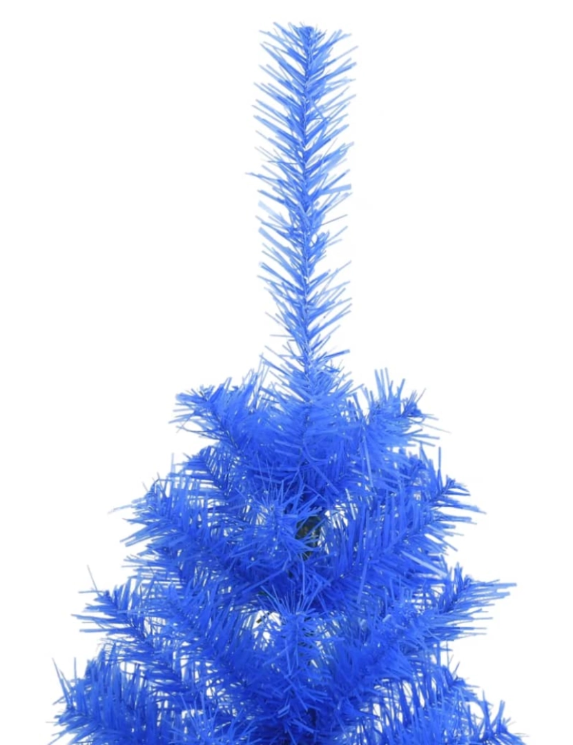 imagem de vidaXL Árvore de Natal artificial com suporte 120 cm PVC azul4