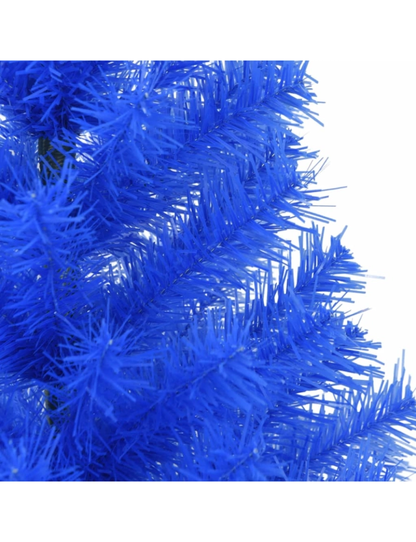 imagem de vidaXL Árvore de Natal artificial com suporte 120 cm PVC azul5