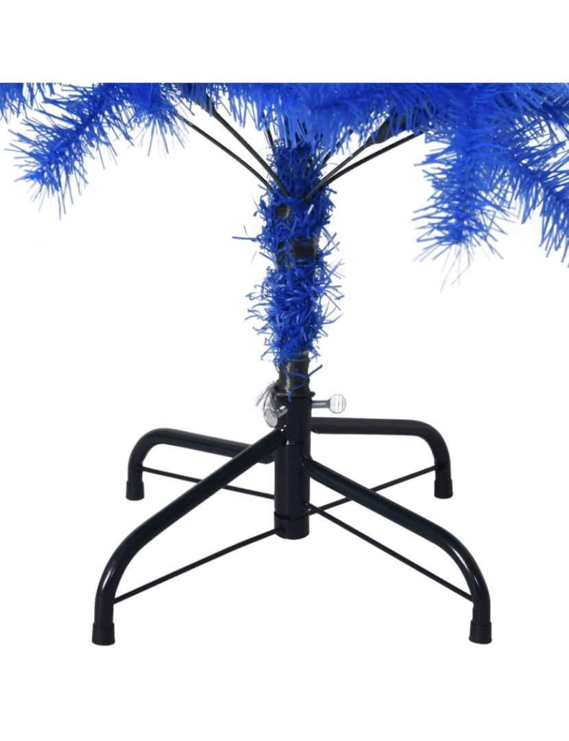 imagem de vidaXL Árvore de Natal artificial com suporte 120 cm PVC azul6