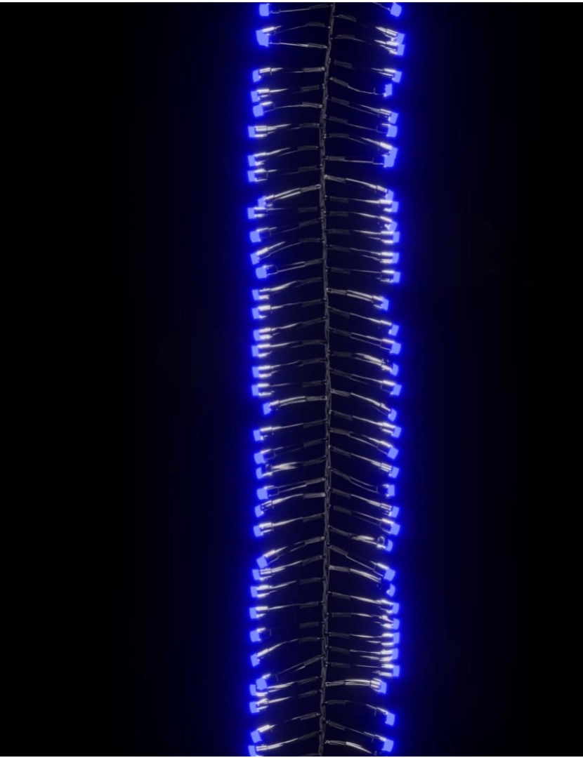 imagem de vidaXL Cordão de luzes agrupadas 3000 luzes LED 23 m PVC azul6