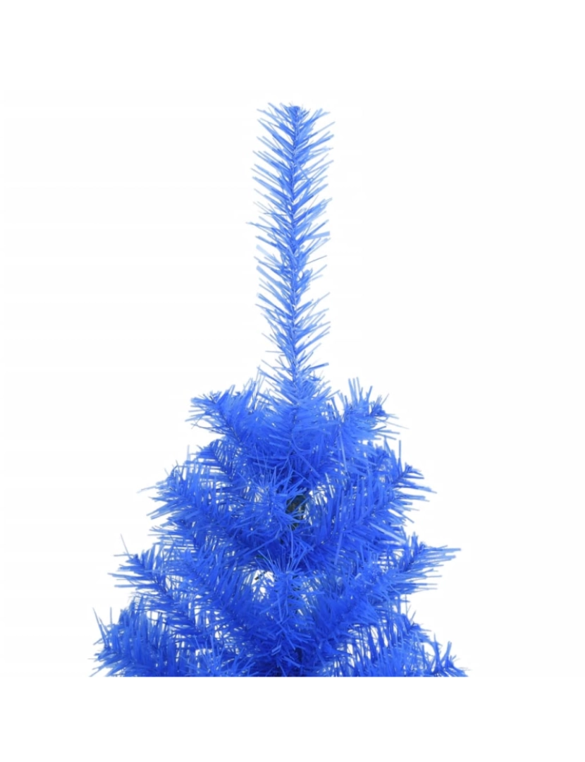 imagem de vidaXL Árvore de Natal artificial com suporte 150 cm PVC azul4