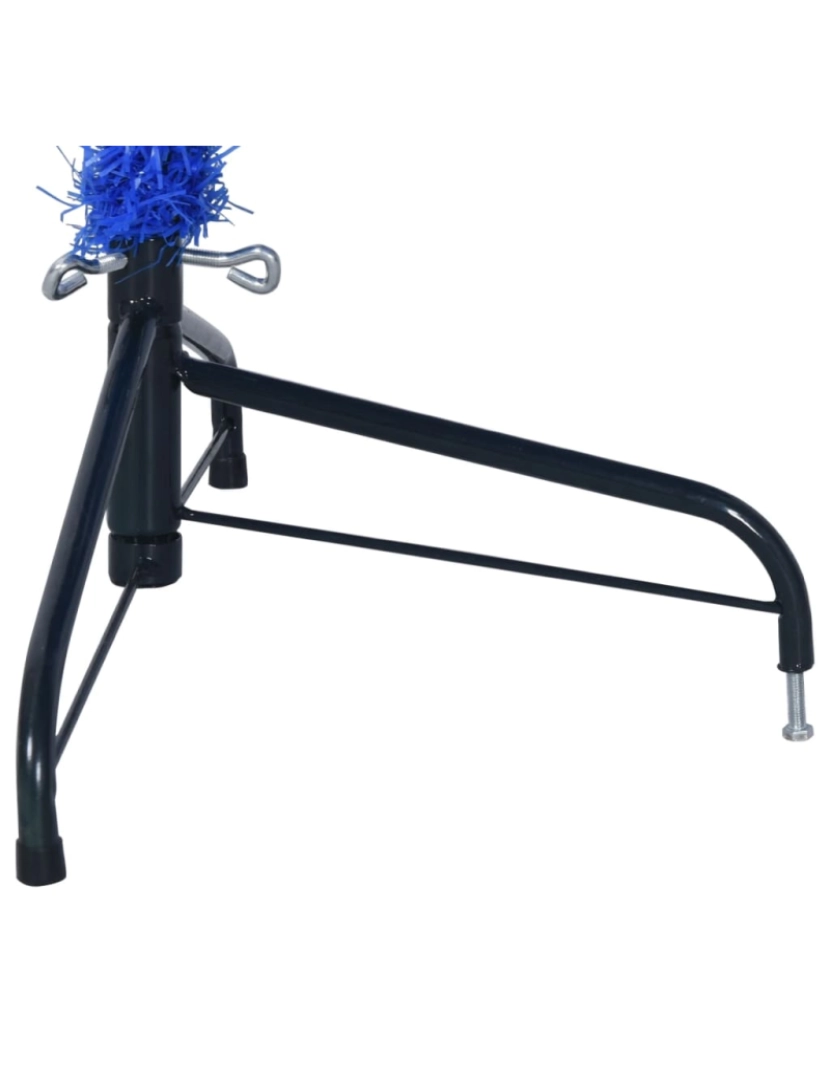 imagem de vidaXL Meia árvore de Natal artificial com suporte 180 cm PVC azul8