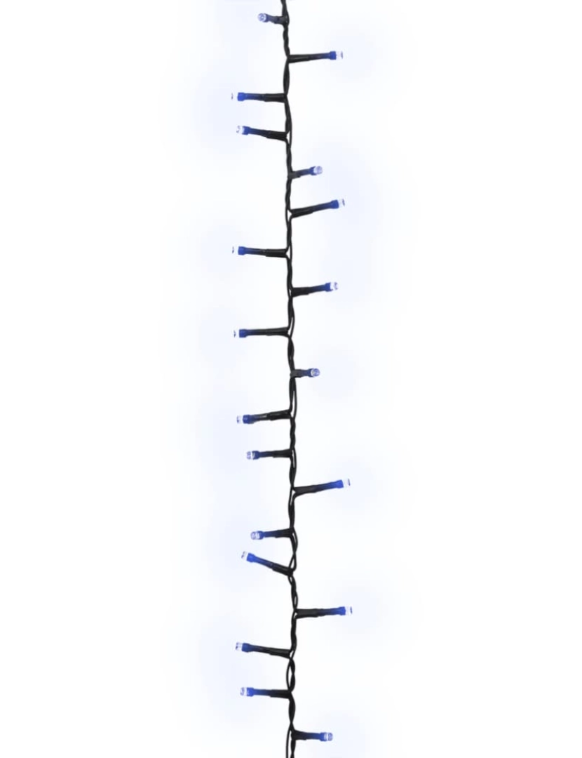 imagem de vidaXL Cordão de luzes compacto 3000 luzes LED 65 m PVC azul4