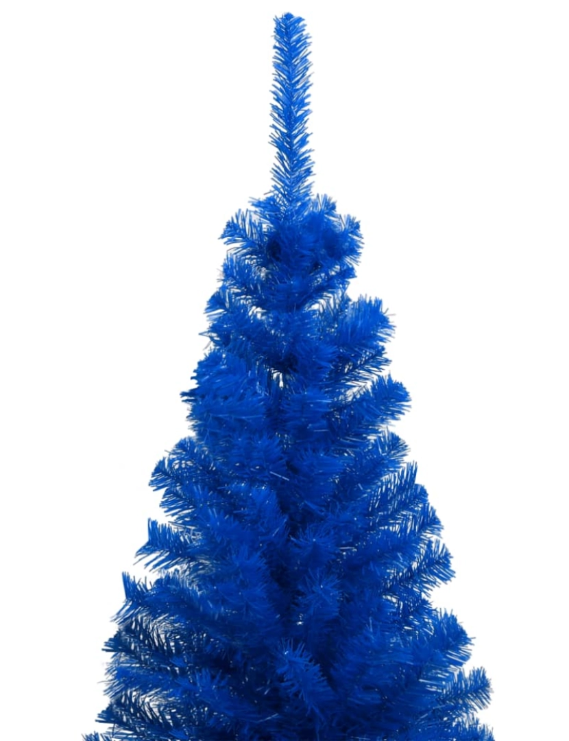 imagem de vidaXL Árvore Natal artificial pré-iluminada c/ bolas 240cm PVC azul3