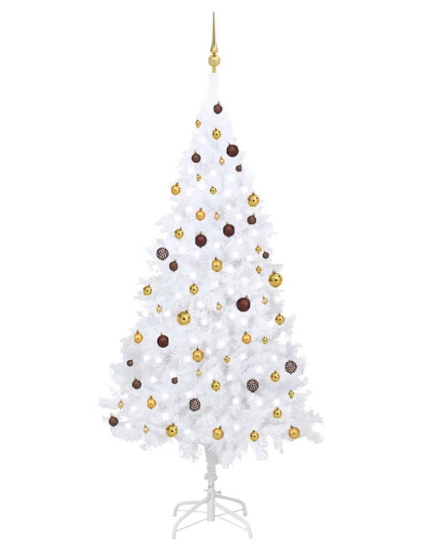 Vidaxl - vidaXL Árvore Natal artificial pré-iluminada c/ bolas branco