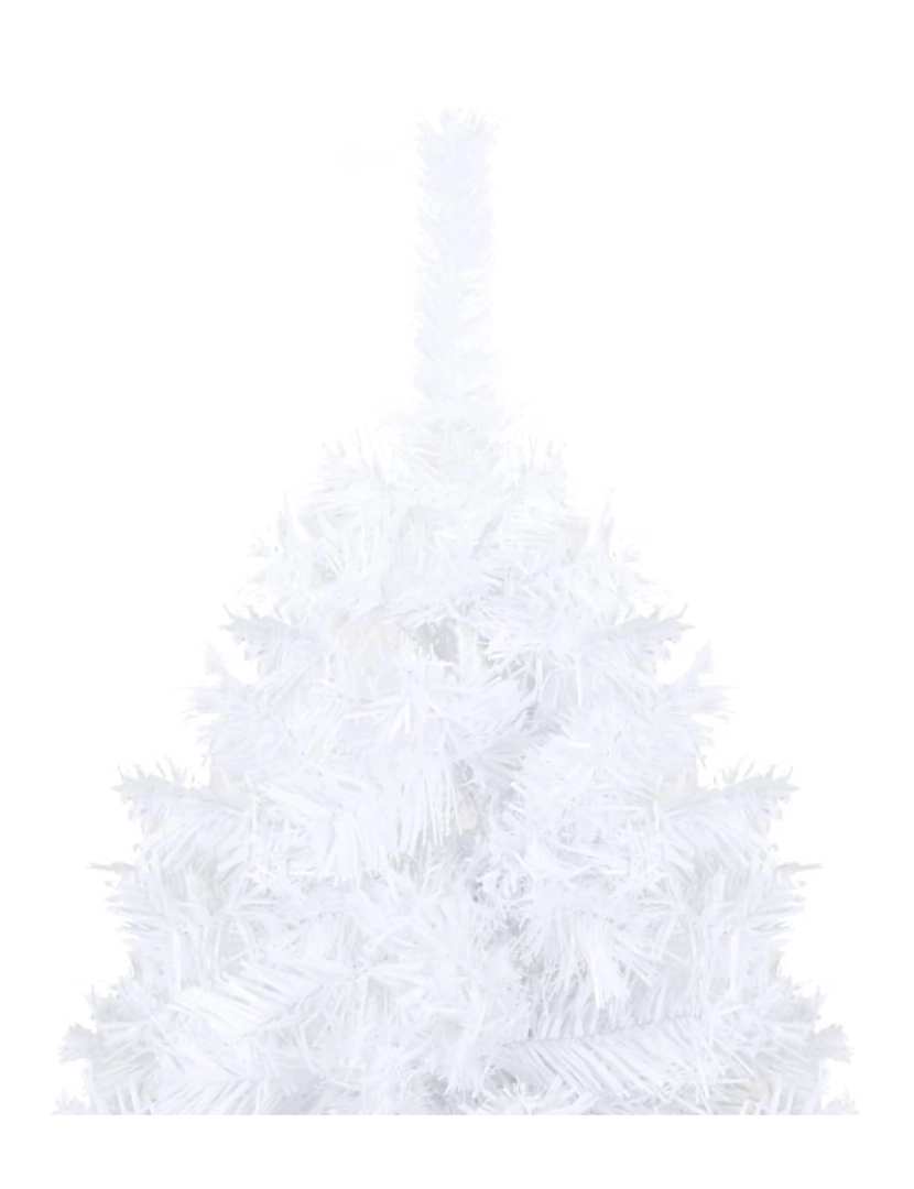 imagem de vidaXL Árvore Natal artificial pré-iluminada c/ bolas branco4