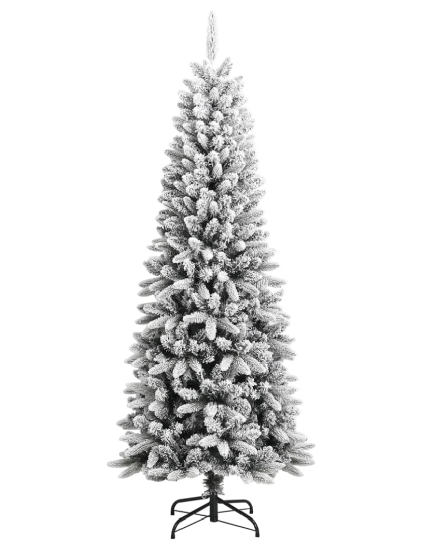 imagem de vidaXL Árvore de Natal artificial com neve PVC & PE 180 cm3