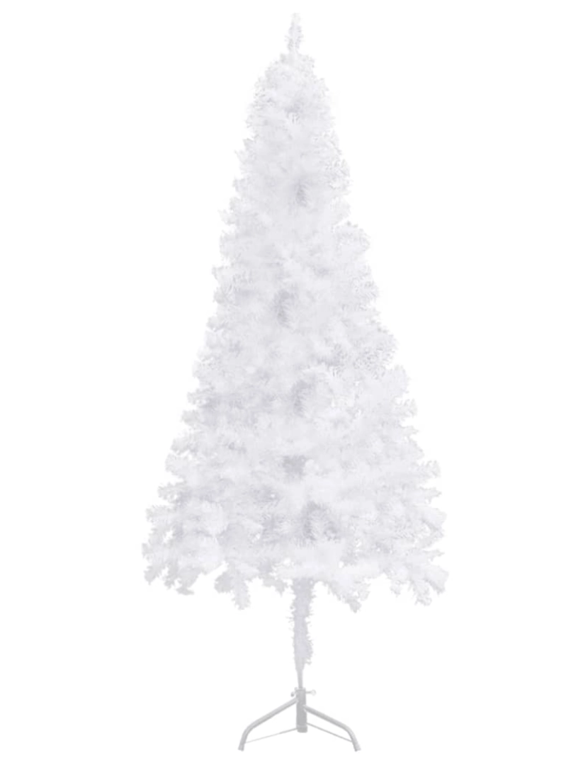 imagem de vidaXL Árvore de Natal artificial de canto 240 cm PVC branco4