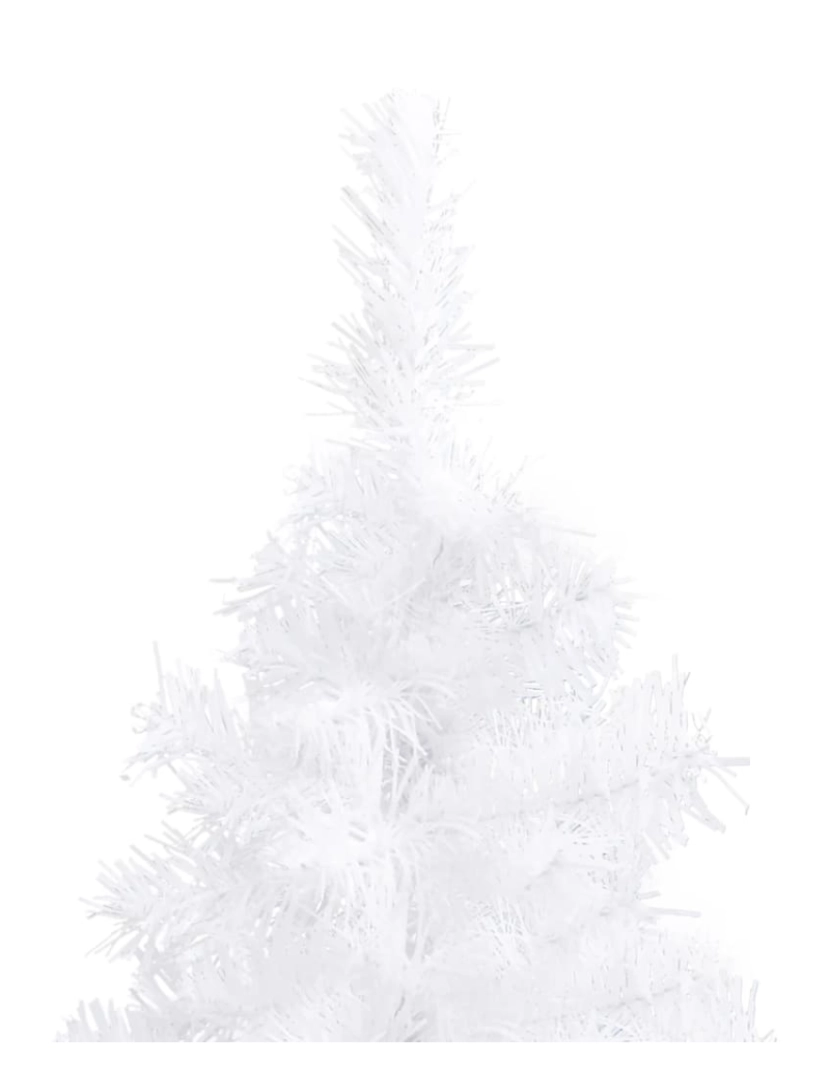 imagem de vidaXL Árvore de Natal artificial de canto 240 cm PVC branco7