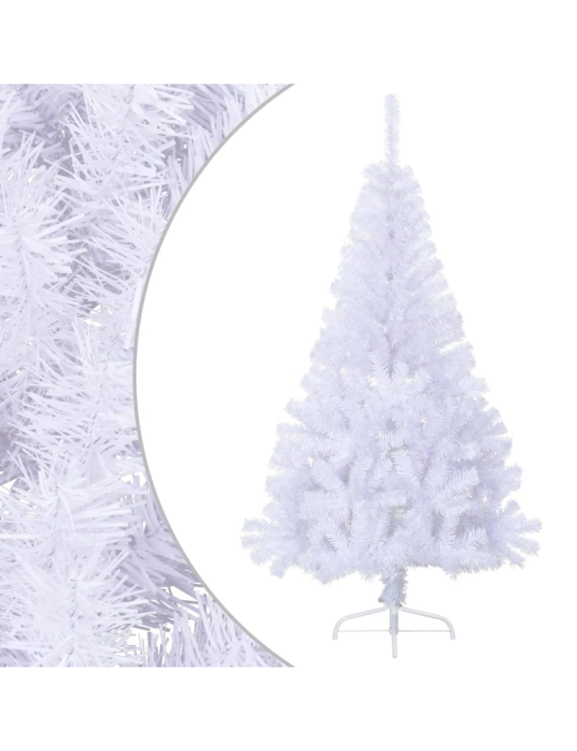 Vidaxl - vidaXL Meia árvore de Natal artificial com suporte 150 cm PVC branco