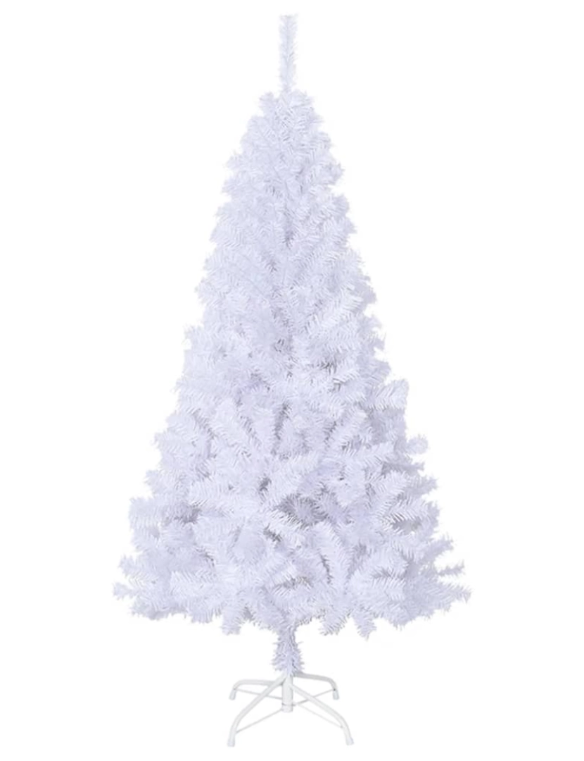 imagem de vidaXL Árvore de Natal artificial com ramos grossos 120 cm PVC branco3