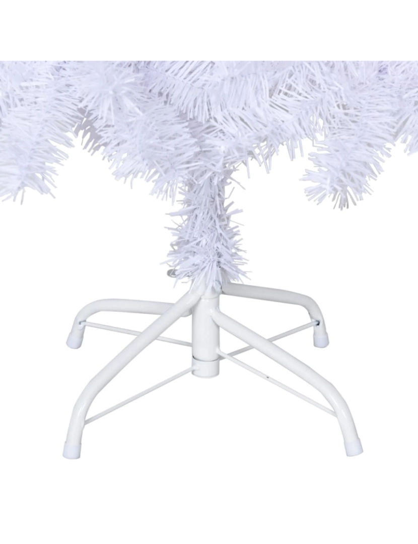 imagem de vidaXL Árvore de Natal artificial com ramos grossos 120 cm PVC branco6