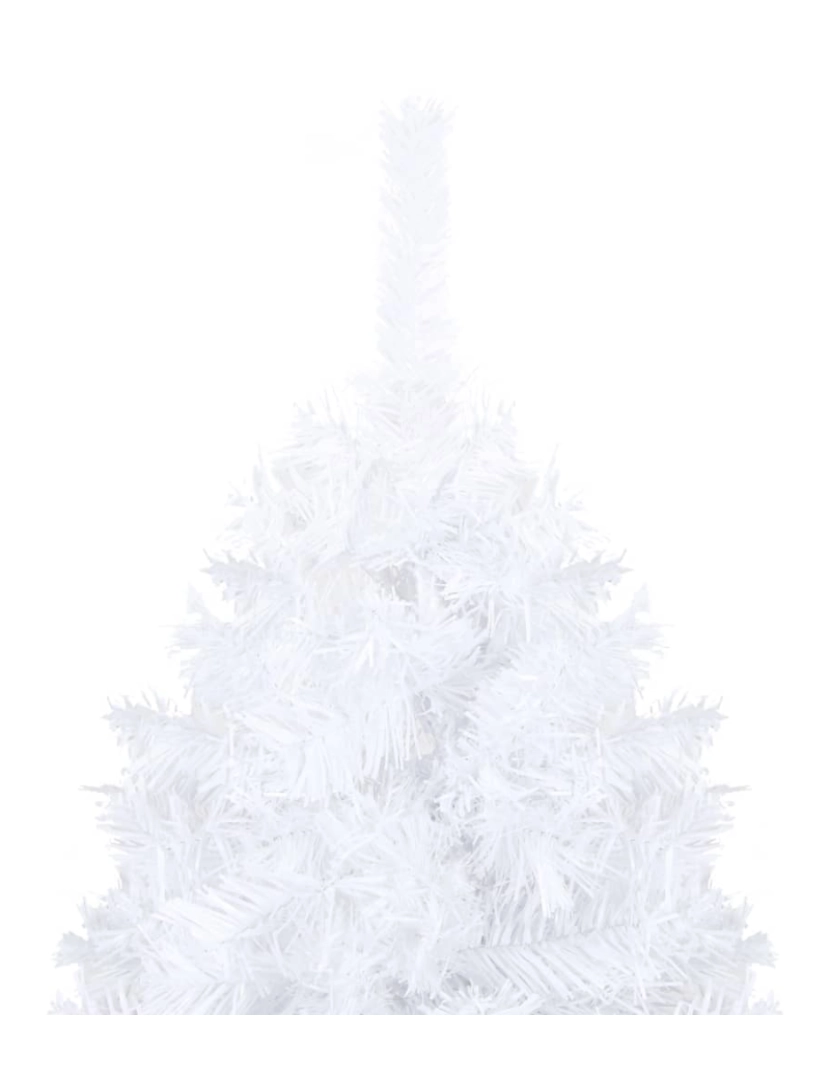 imagem de vidaXL Árvore Natal artificial pré-iluminada c/ bolas PVC branco4