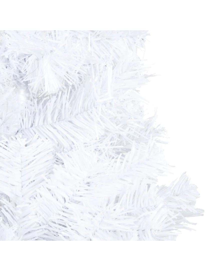 imagem de vidaXL Árvore Natal artificial pré-iluminada c/ bolas 150cm PVC branco5