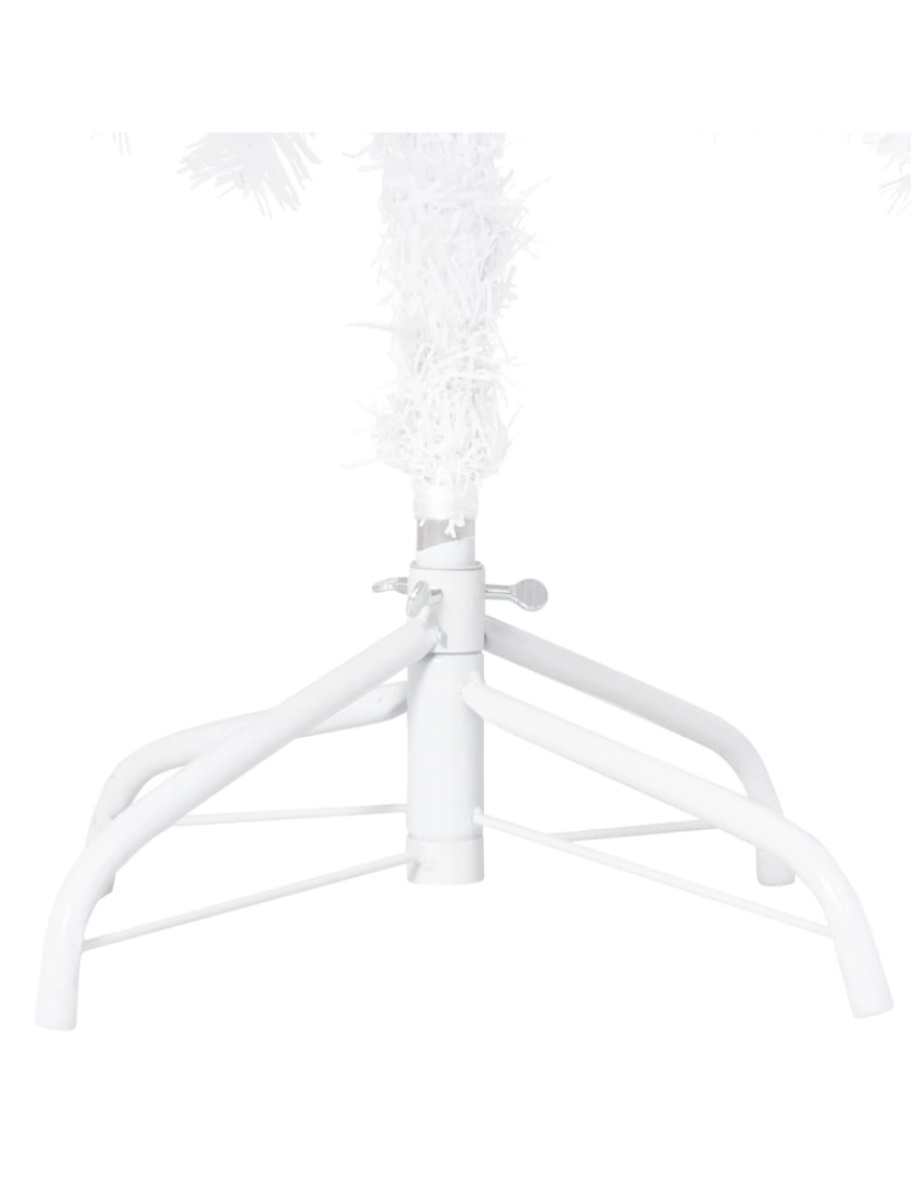 imagem de vidaXL Árvore Natal artificial pré-iluminada c/ bolas 150cm PVC branco6