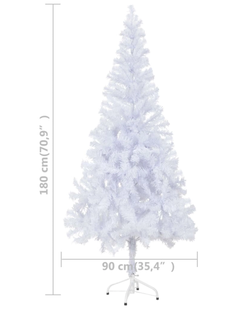 imagem de vidaXL Árvore de Natal artificial pré-iluminada + bolas 620 ramos11