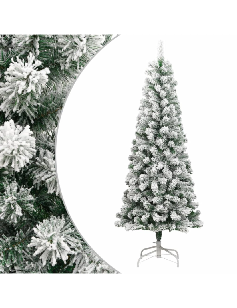 Vidaxl - vidaXL Árvore de Natal artificial articulada c/ flocos de neve 240 cm